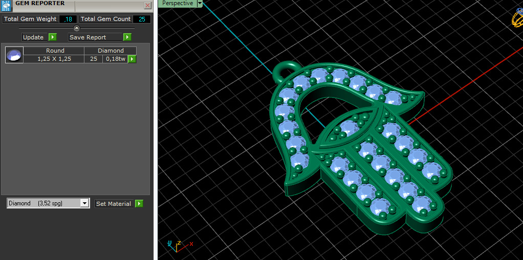 Hamsa pendant Model 7622 3D print model_7