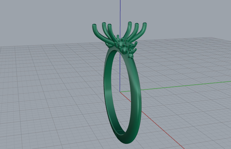 Ring marquise Model 7612 3D print model_3