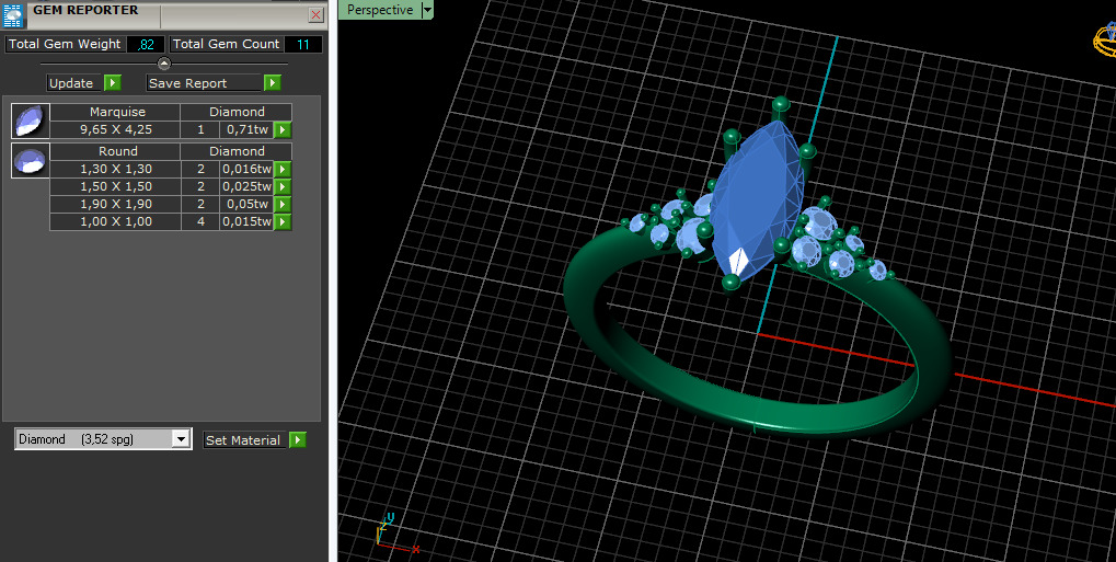 Ring marquise Model 7612 3D print model_7