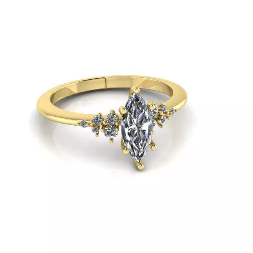 Ring marquise Model 7612 3D print model_0