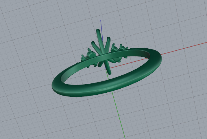 Ring marquise Model 7612 3D print model_4