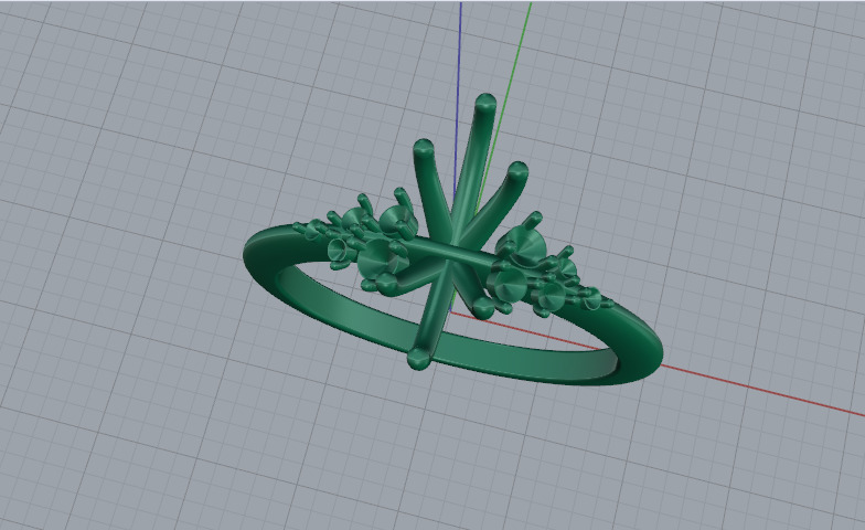 Ring marquise Model 7612 3D print model_2