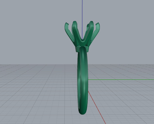 Solitaire ring Model 7611 3D print model_3