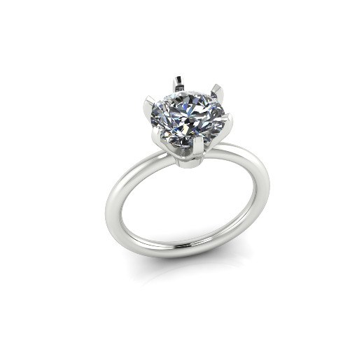 Solitaire ring Model 7611 3D print model_1