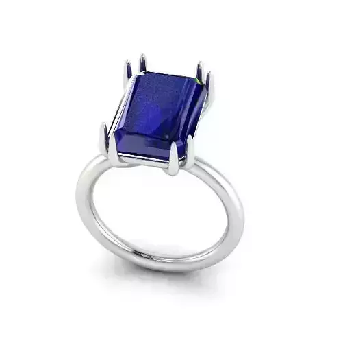 Solitaire emerald ring Model 7609 3D print model