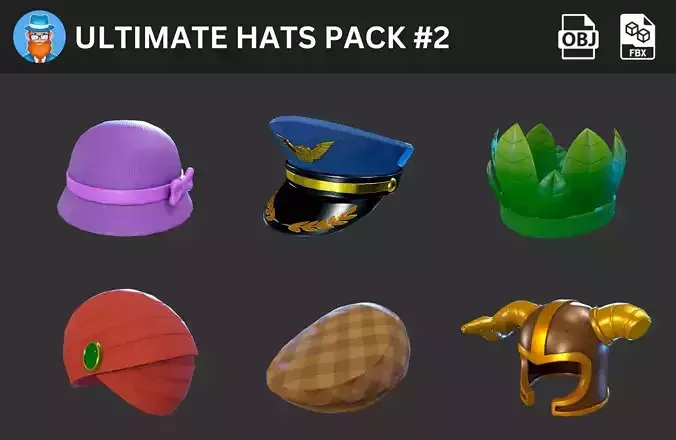 Ultimate Hats Model Pack 2 3D model