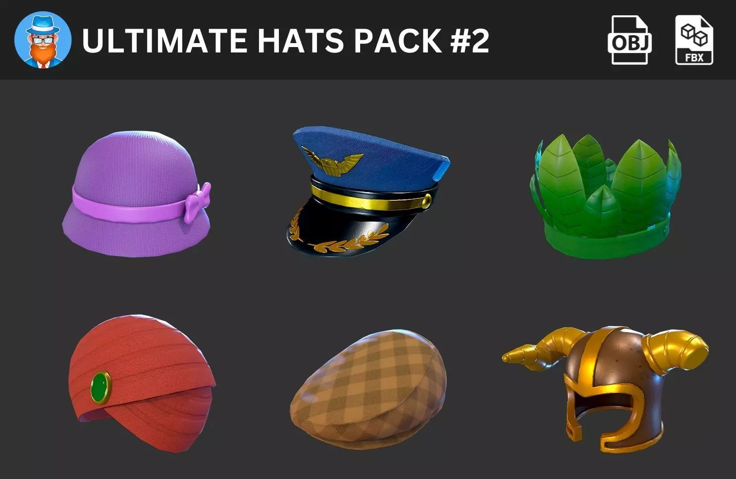 Ultimate Hats Model Pack 2 3D model