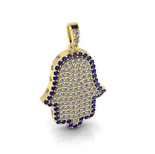 Hamsa pendant Model 7604 3D print model_1
