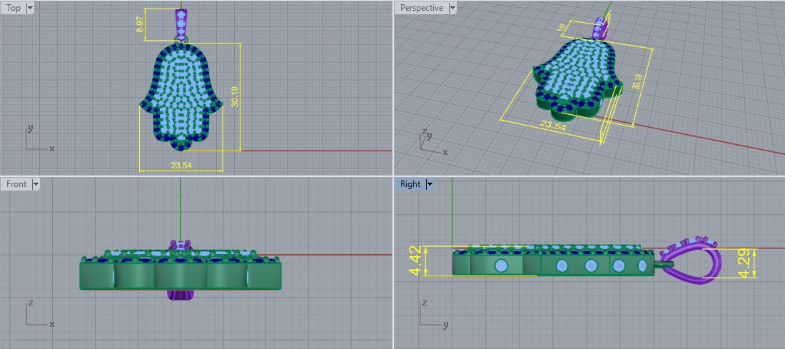 Hamsa pendant Model 7604 3D print model_5