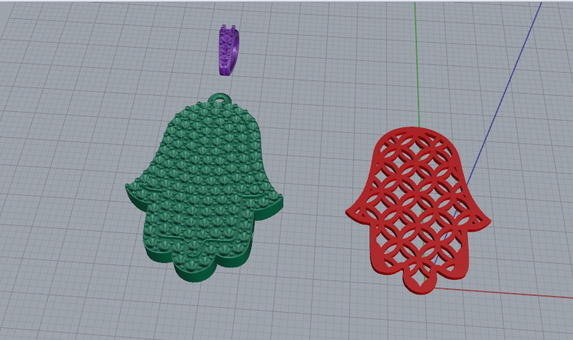 Hamsa pendant Model 7604 3D print model_2