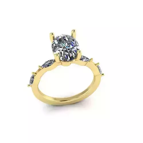 Solitaire oval ring Model 7599