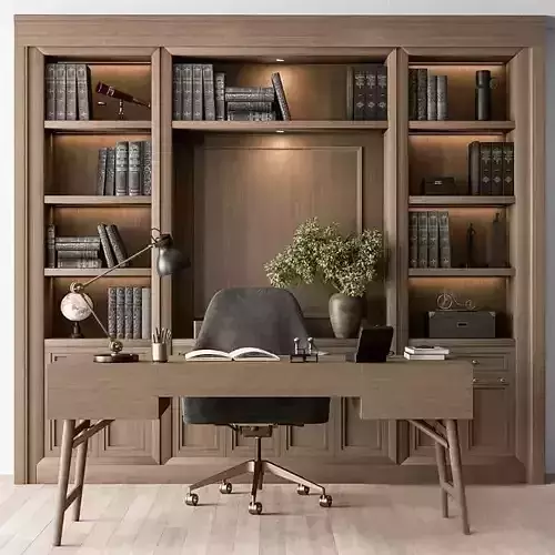 Office Furniture Set 01 3D model