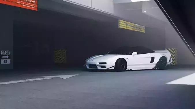  Underground Parking Lot  3D Environment Without Car 3D model