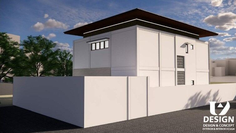 Modern Two-Story House Design with Private Swimming Pool 3D print model_5