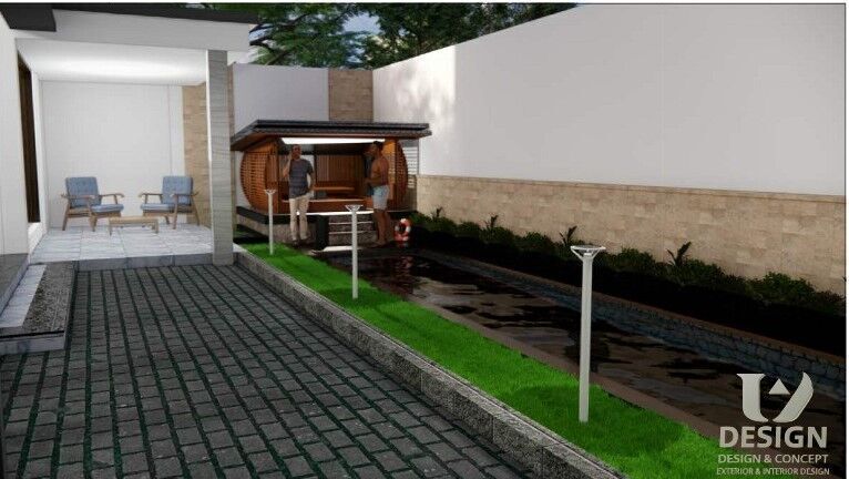 Modern Two-Story House Design with Private Swimming Pool 3D print model_17