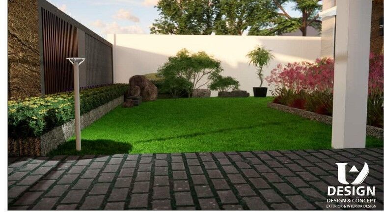 Modern Two-Story House Design with Private Swimming Pool 3D print model_23