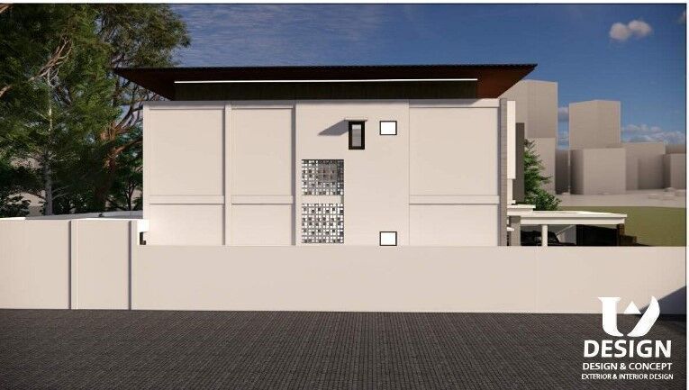 Modern Two-Story House Design with Private Swimming Pool 3D print model_6
