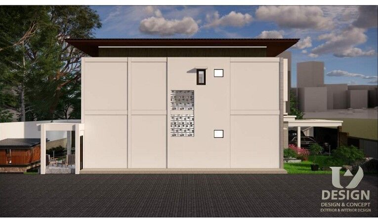 Modern Two-Story House Design with Private Swimming Pool 3D print model_10