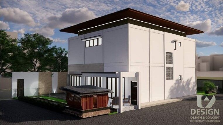 Modern Two-Story House Design with Private Swimming Pool 3D print model_9