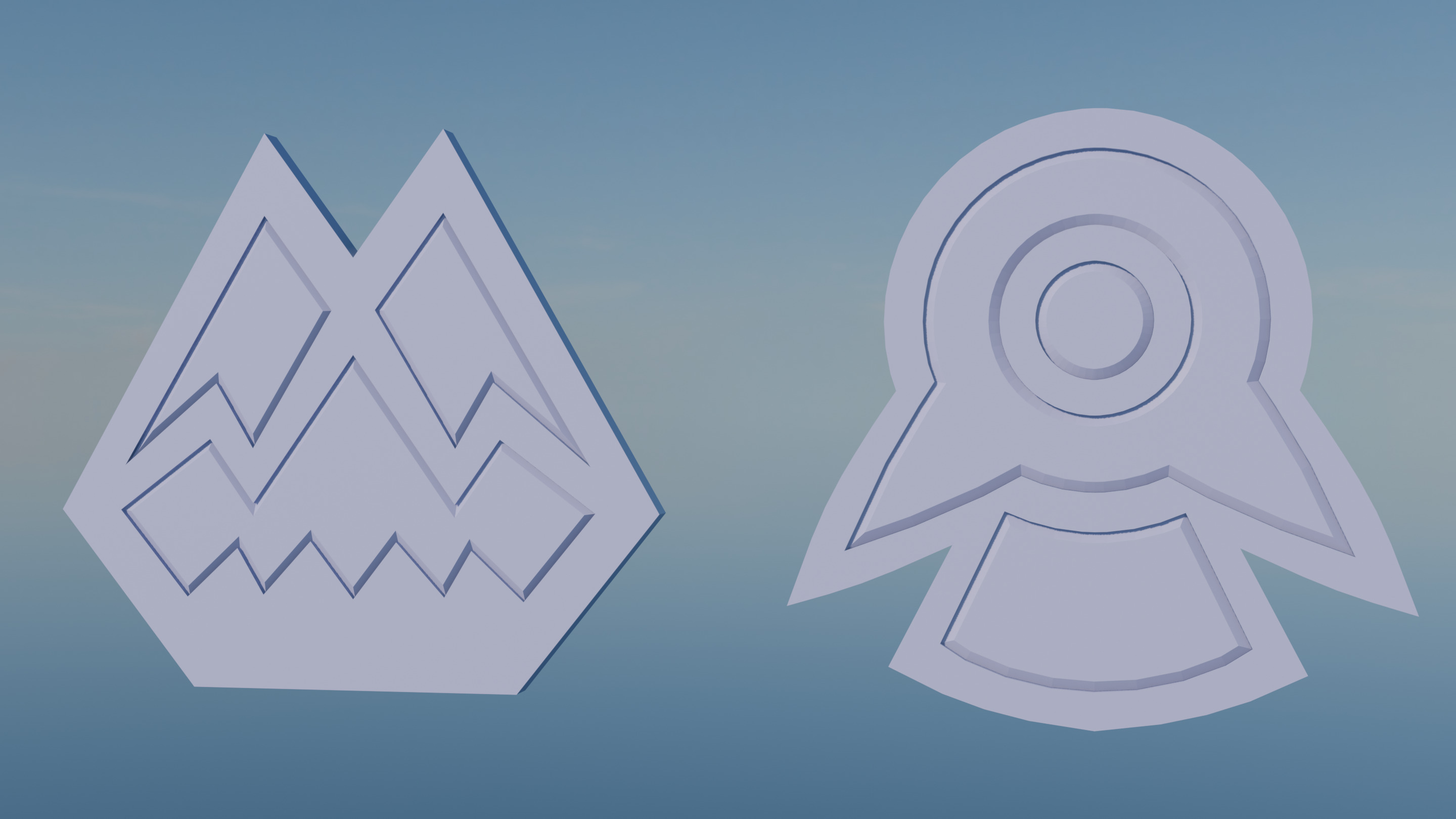 Pokemon Sinnoh Gym Badges Low-poly 3D model_20