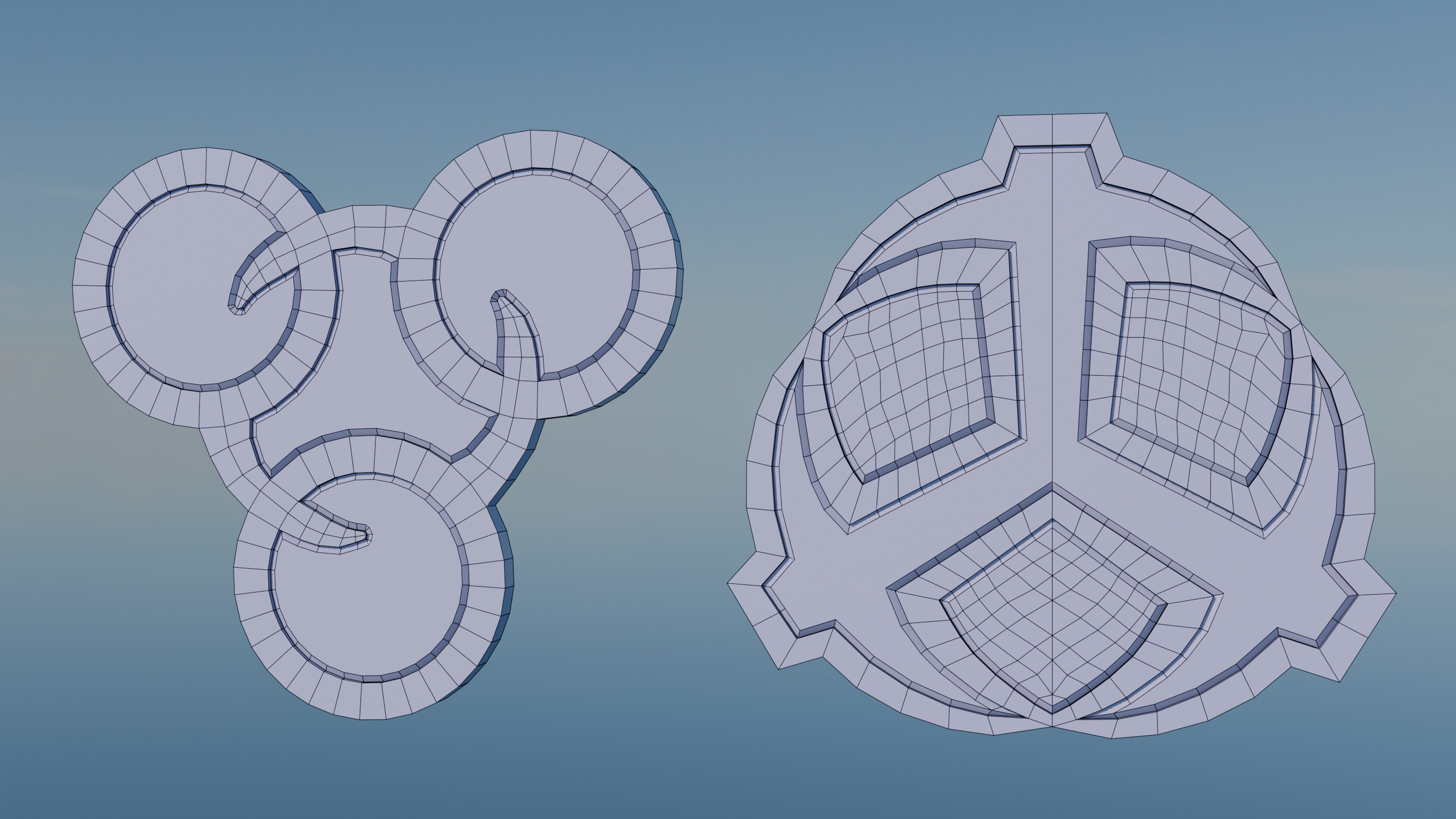Pokemon Sinnoh Gym Badges Low-poly 3D model_15