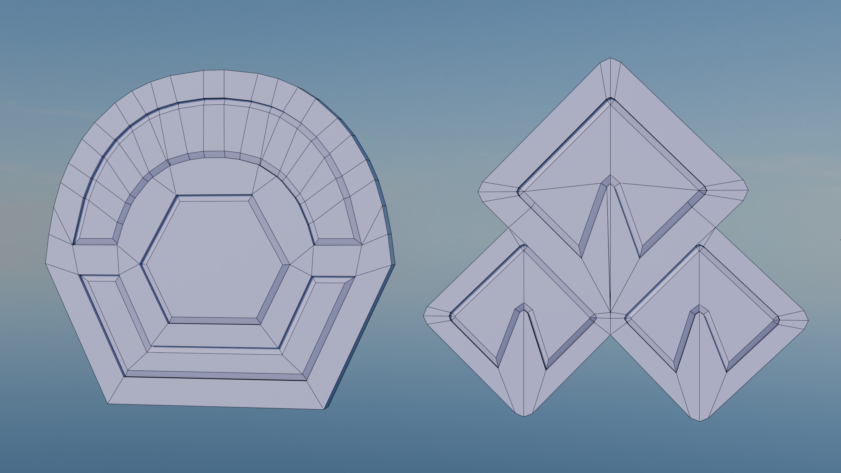 Pokemon Sinnoh Gym Badges Low-poly 3D model_3