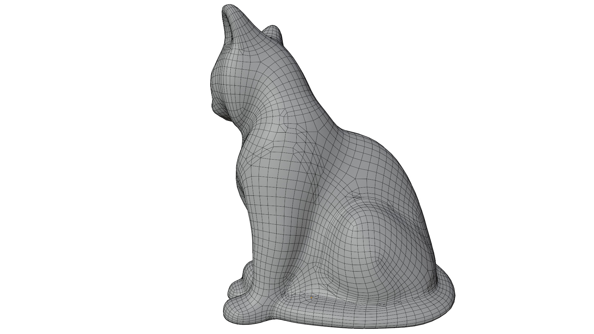 Cat Statue 3D model_12