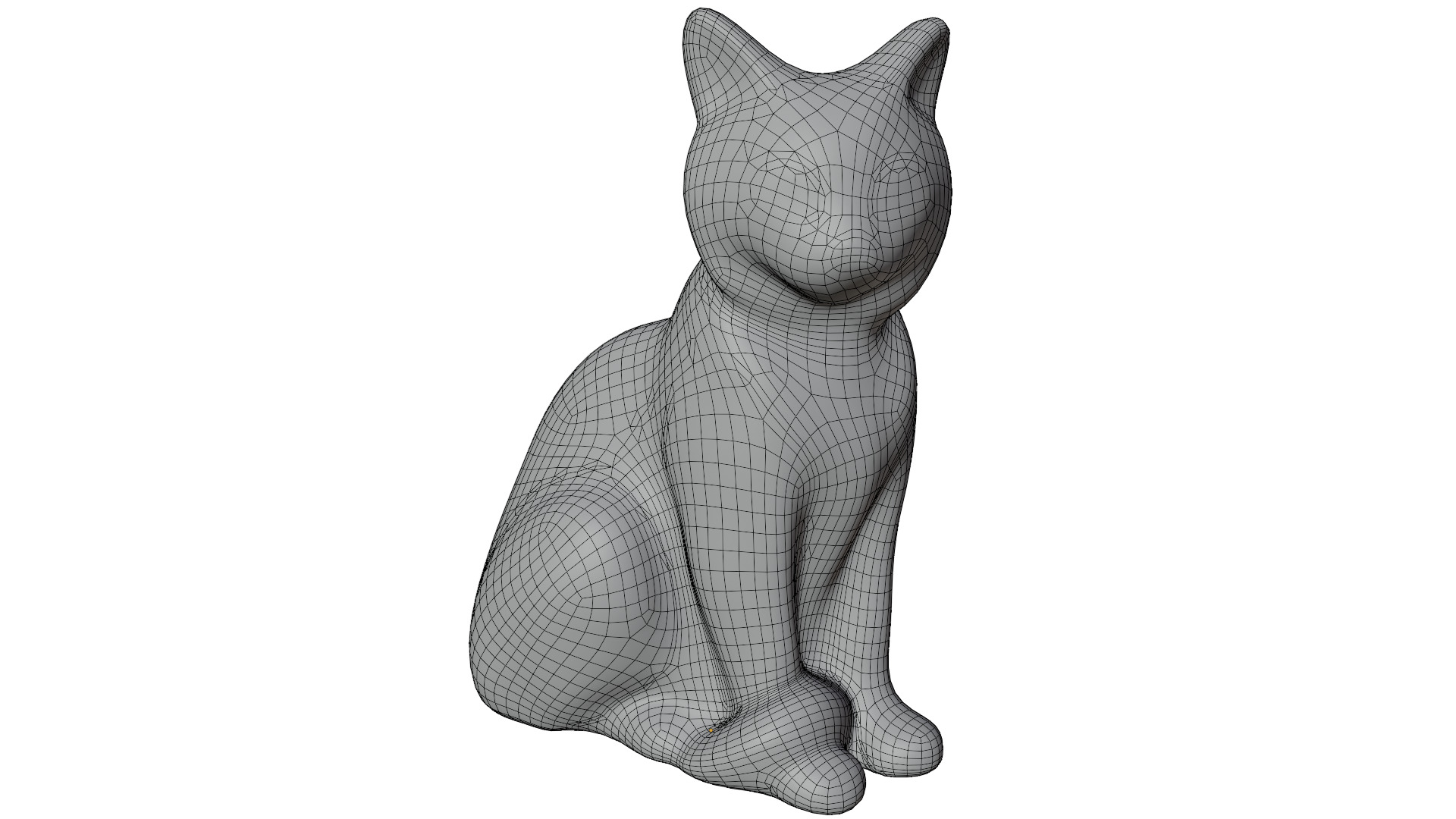 Cat Statue 3D model_9