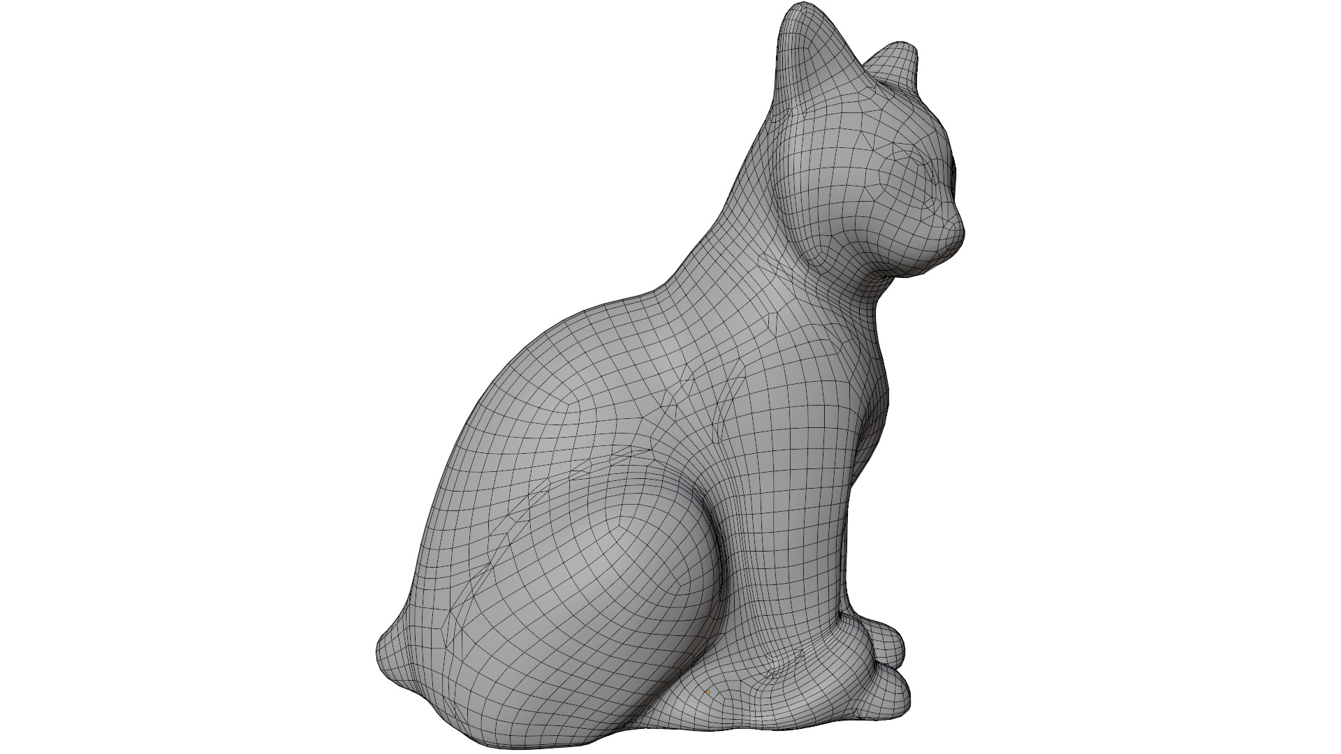 Cat Statue 3D model_16