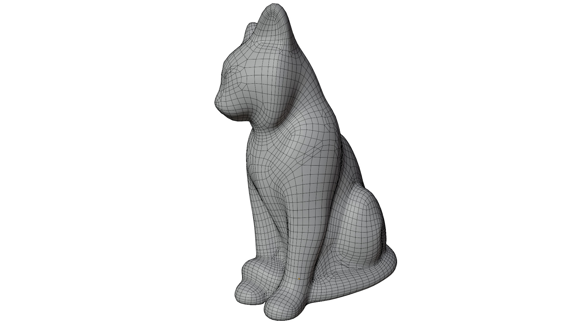 Cat Statue 3D model_11