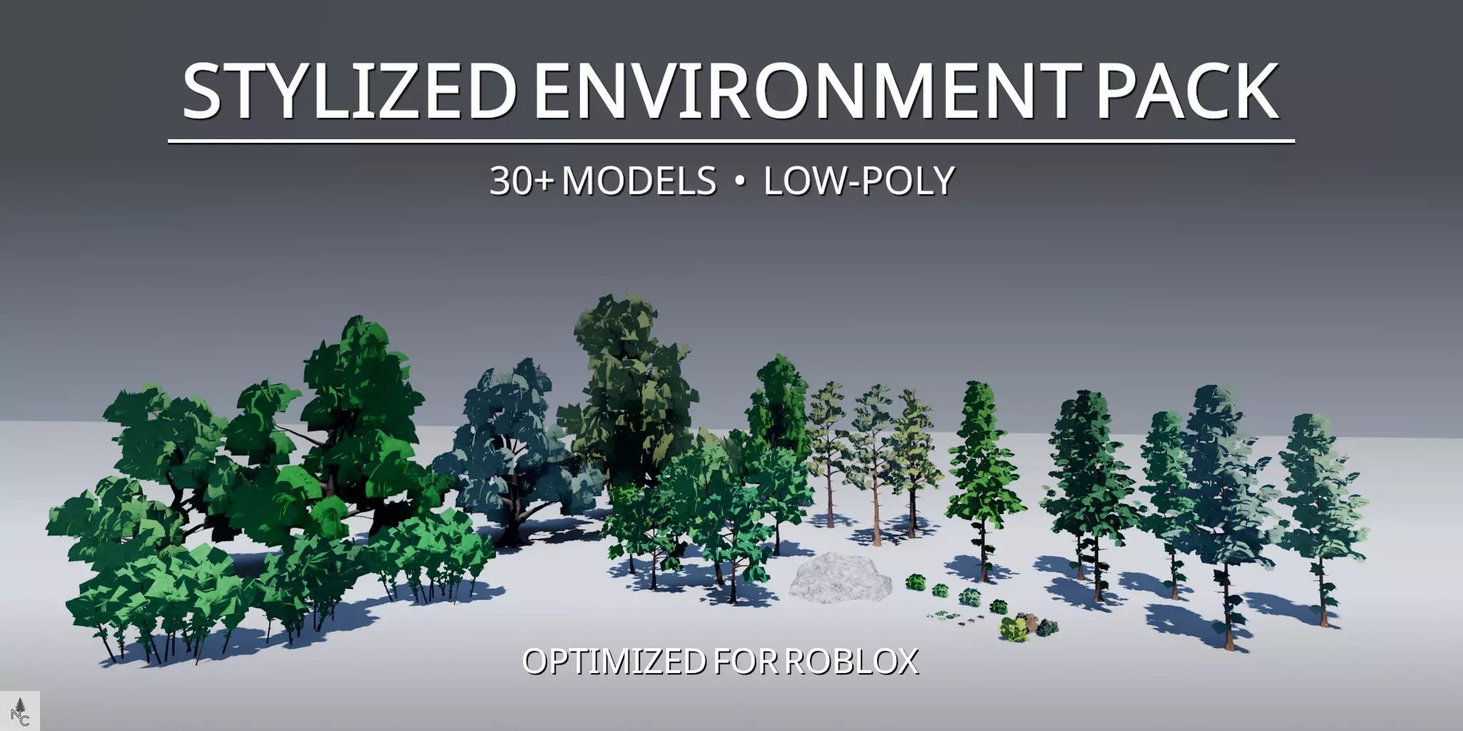 3D model ROBLOX Stylized Ghibli Style Nature Pack VR / AR / low