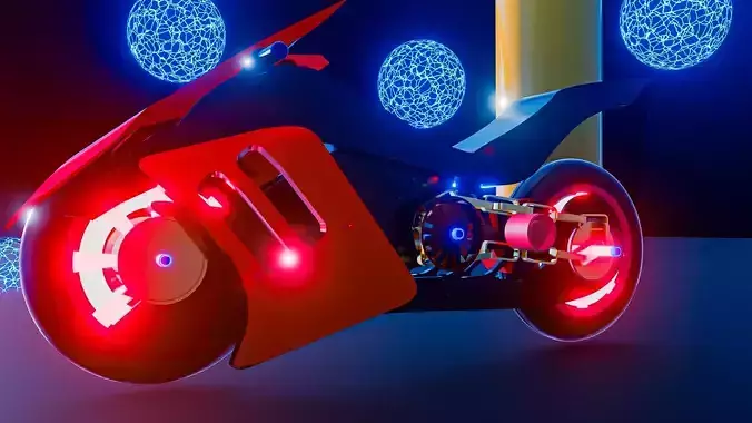 Cyberpunk Futuristic Bike