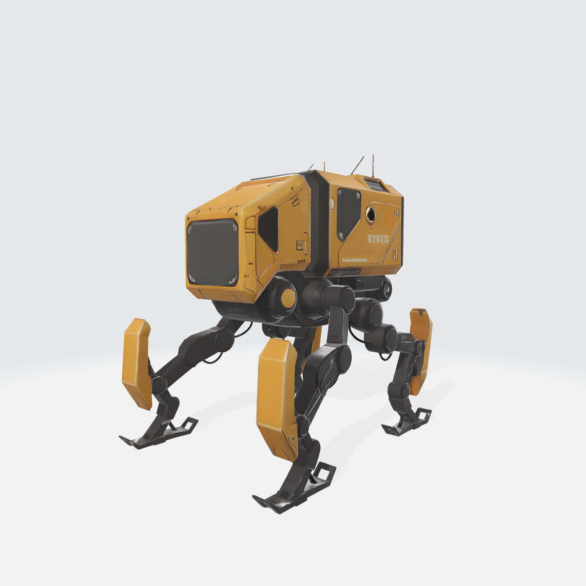 Futuristic Robot Dog - Sci-Fi Quadruped  3D model_2