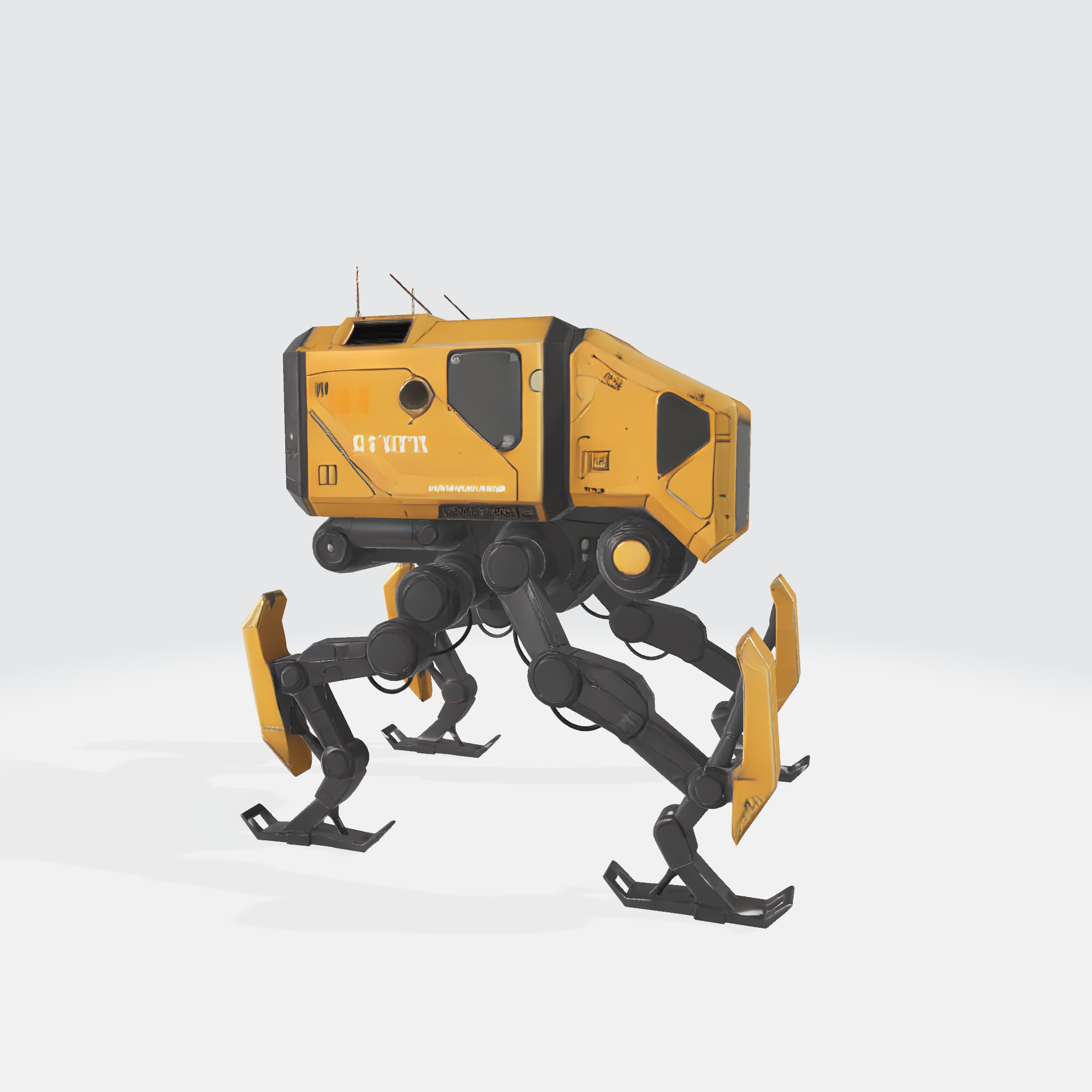 Futuristic Robot Dog - Sci-Fi Quadruped  3D model_5