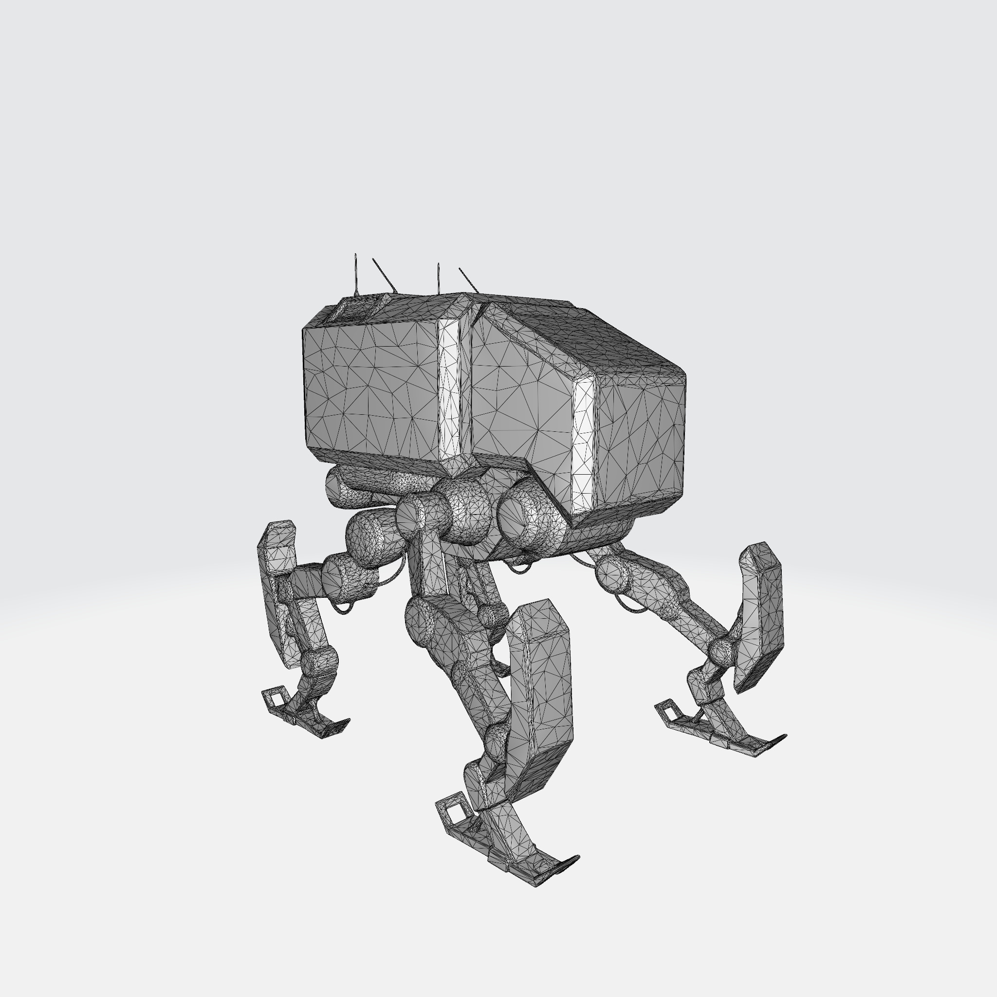 Futuristic Robot Dog - Sci-Fi Quadruped  3D model_6