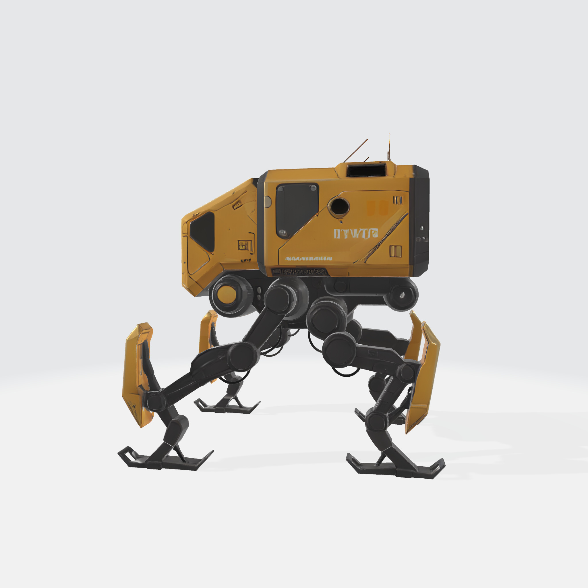 Futuristic Robot Dog - Sci-Fi Quadruped  3D model_3