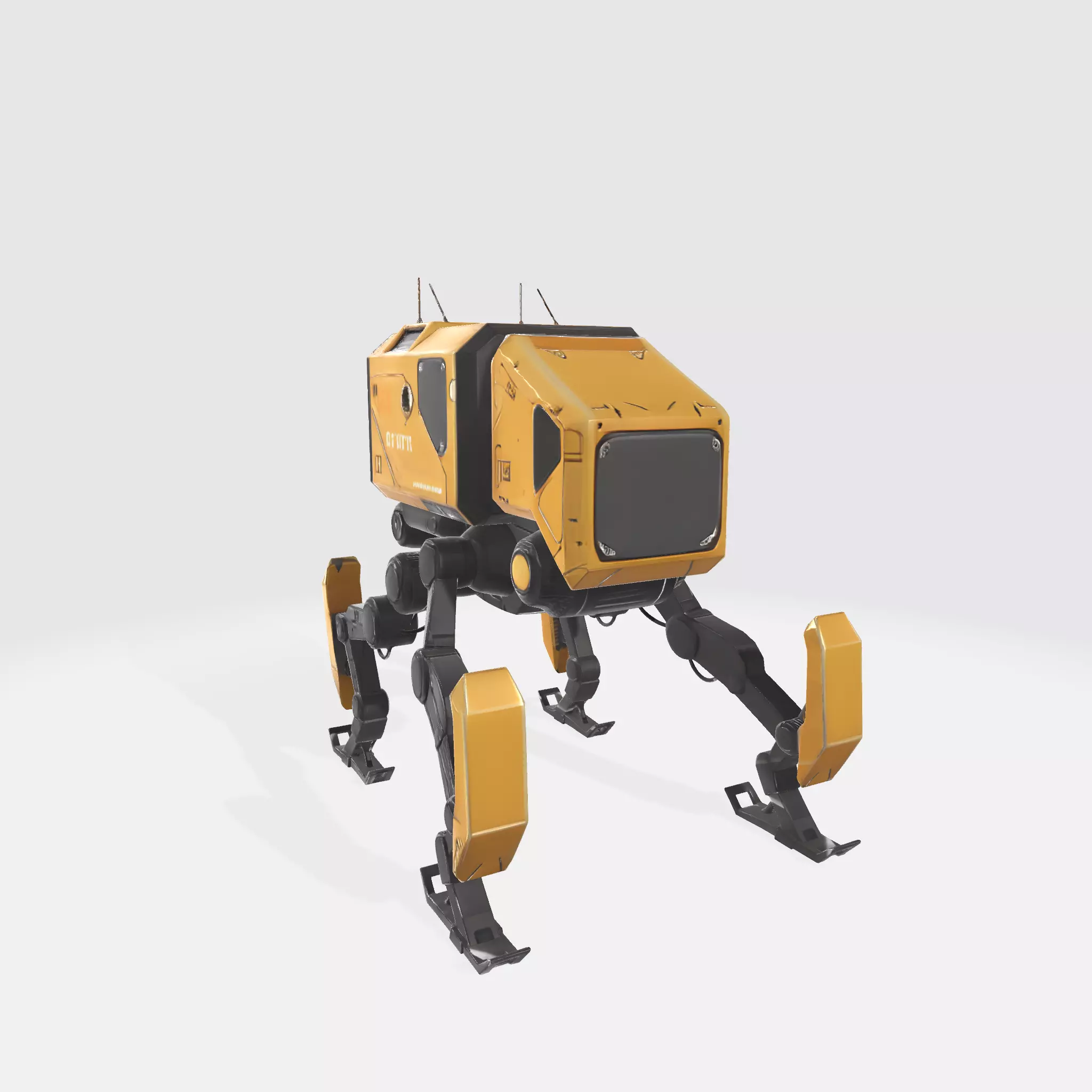 Futuristic Robot Dog - Sci-Fi Quadruped  3D model_0