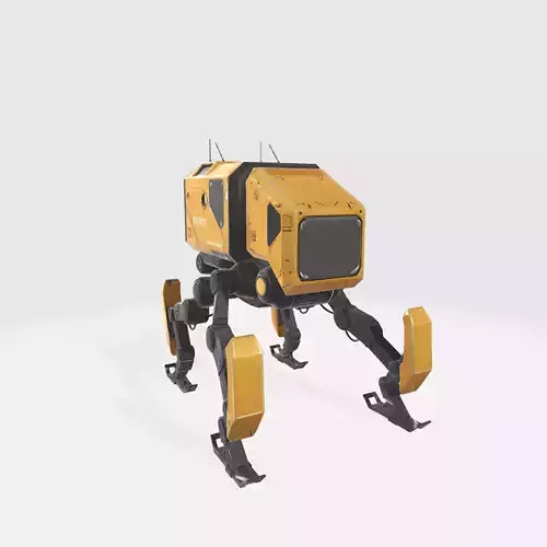 Futuristic Robot Dog - Sci-Fi Quadruped  3D model