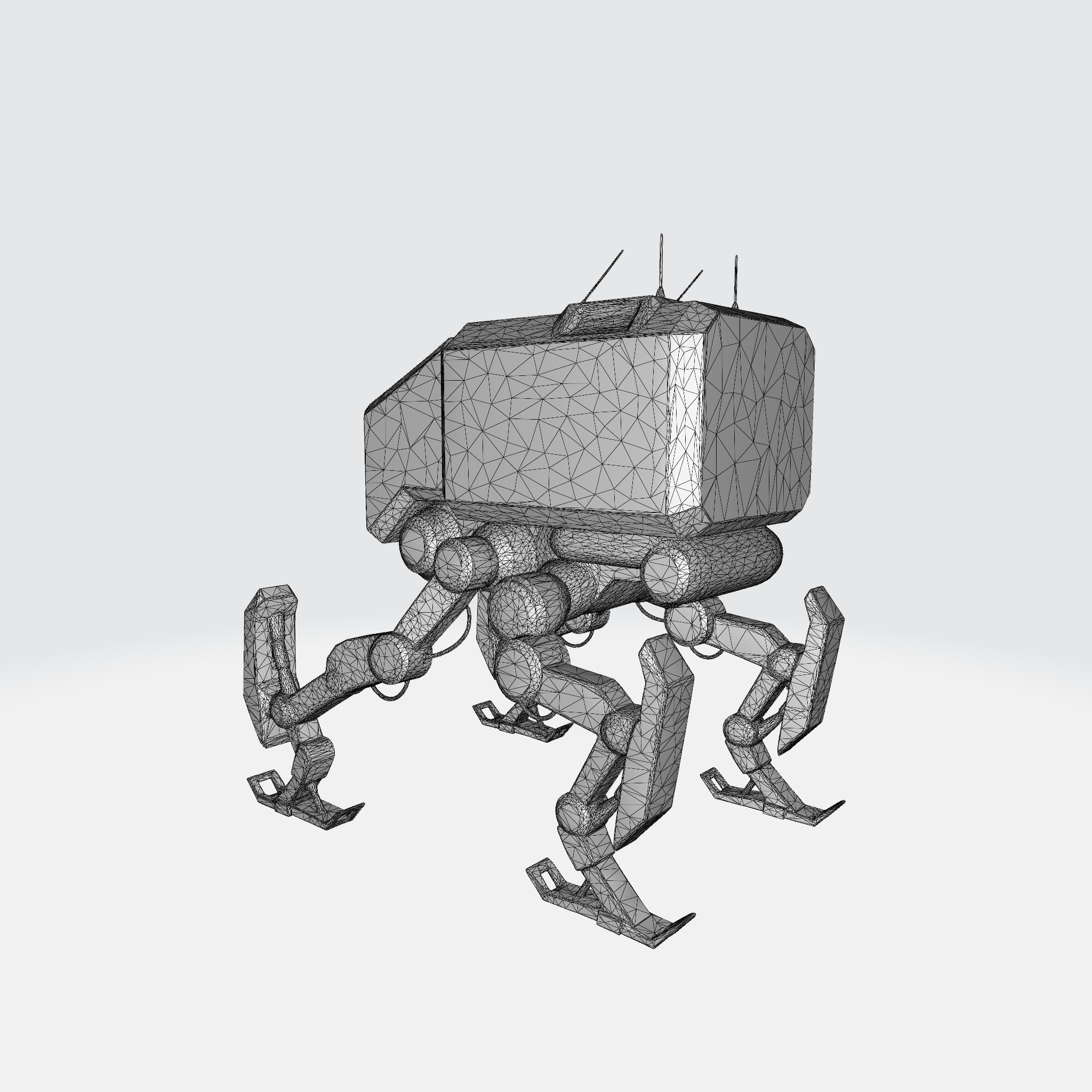 Futuristic Robot Dog - Sci-Fi Quadruped  3D model_9