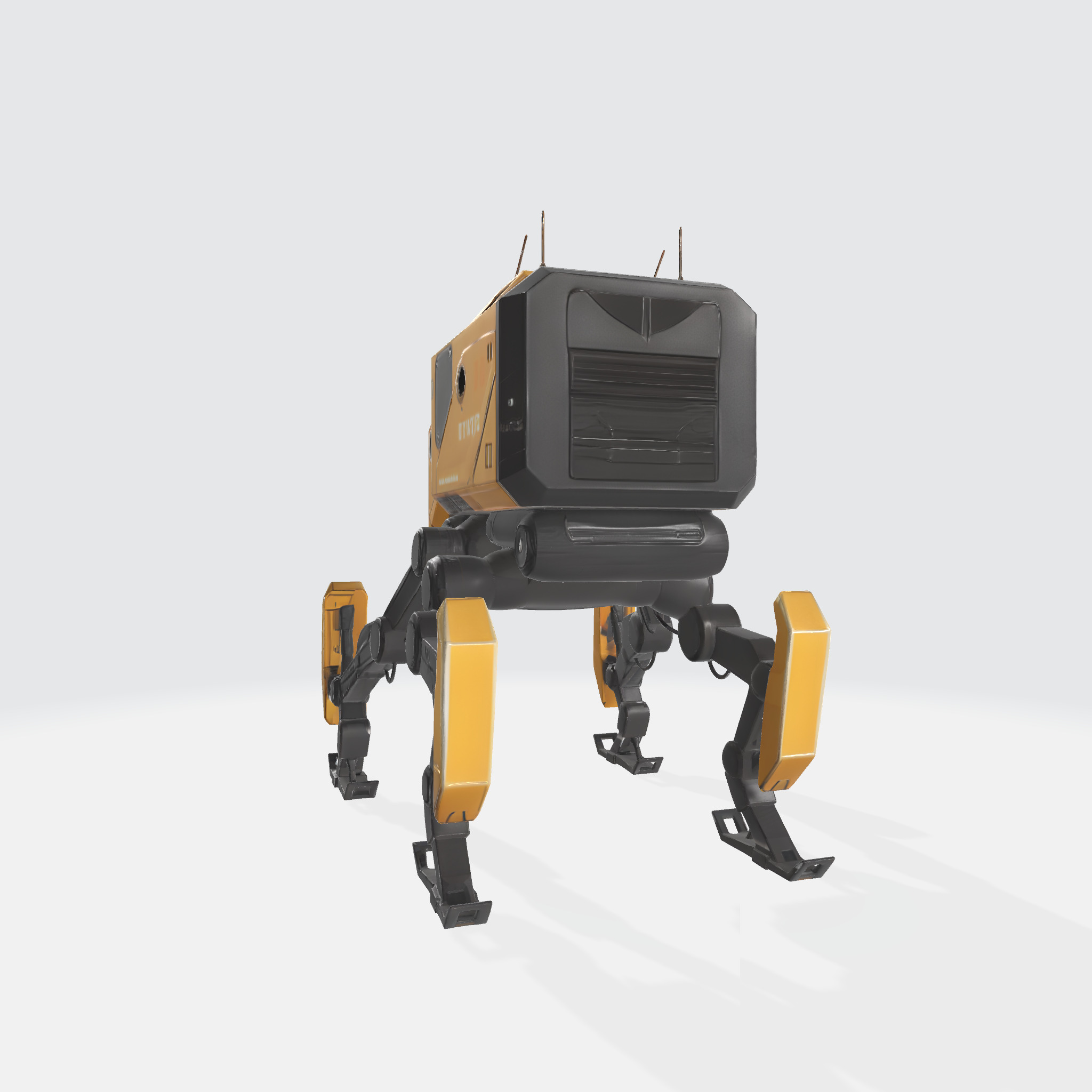 Futuristic Robot Dog - Sci-Fi Quadruped  3D model_4
