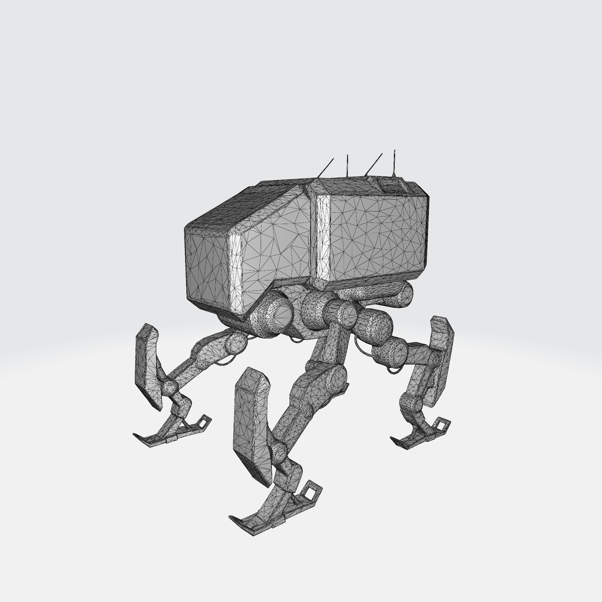 Futuristic Robot Dog - Sci-Fi Quadruped  3D model_8
