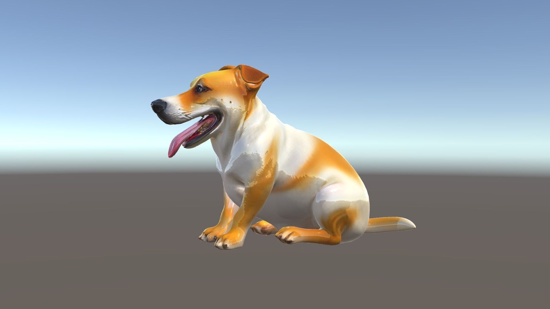 Sitting Dog Model Pack for Animation and Games Low-poly 3D model_14