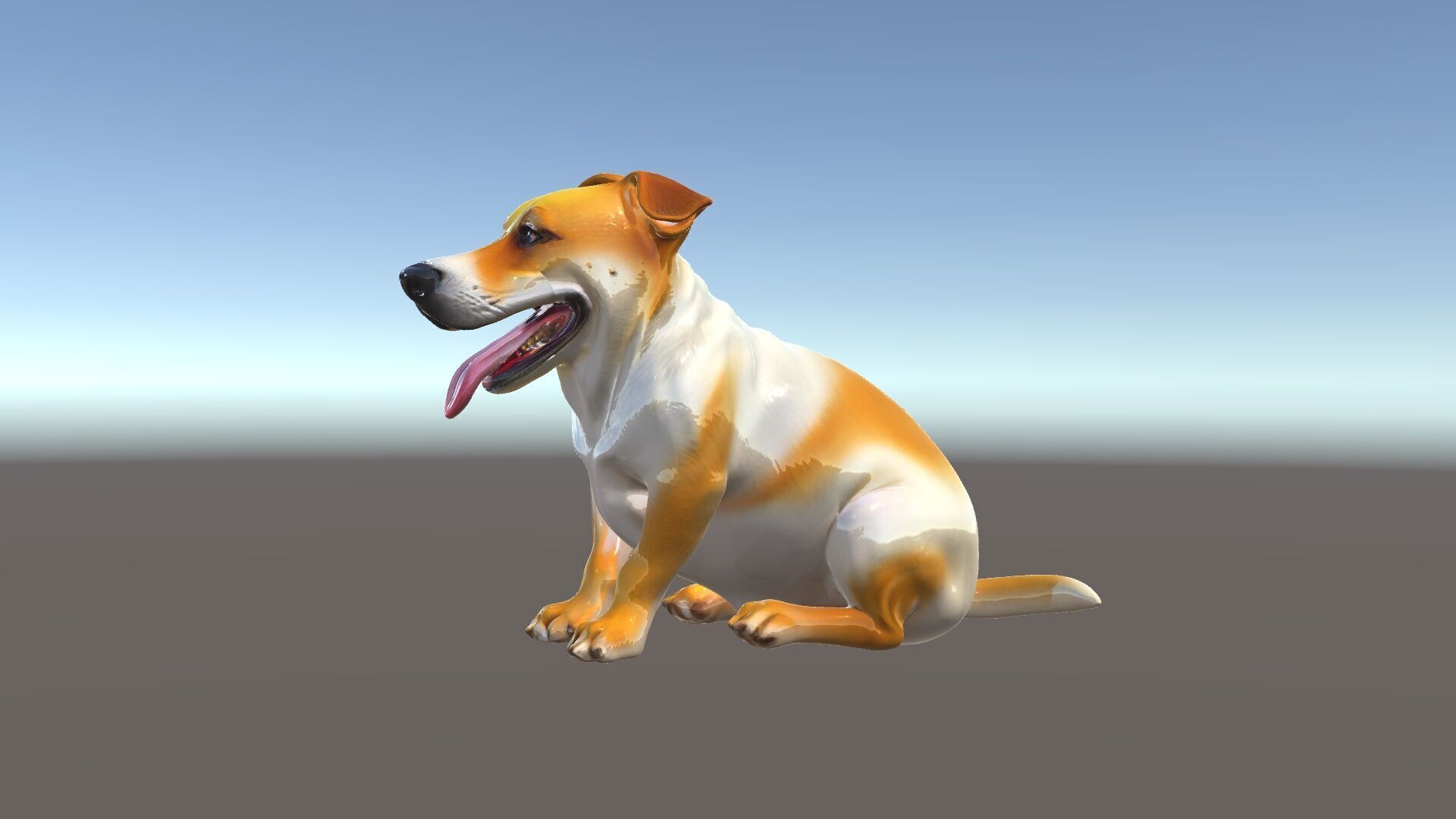 Sitting Dog Model Pack for Animation and Games Low-poly 3D model_5