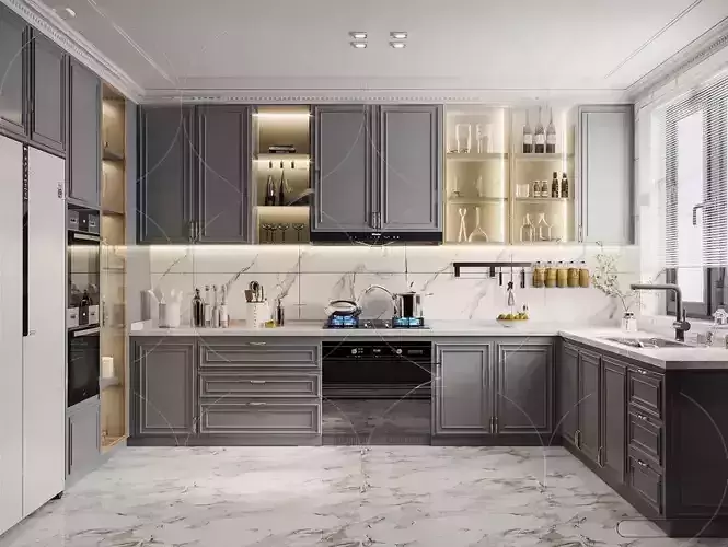 Classic Kitchen Interior Scene