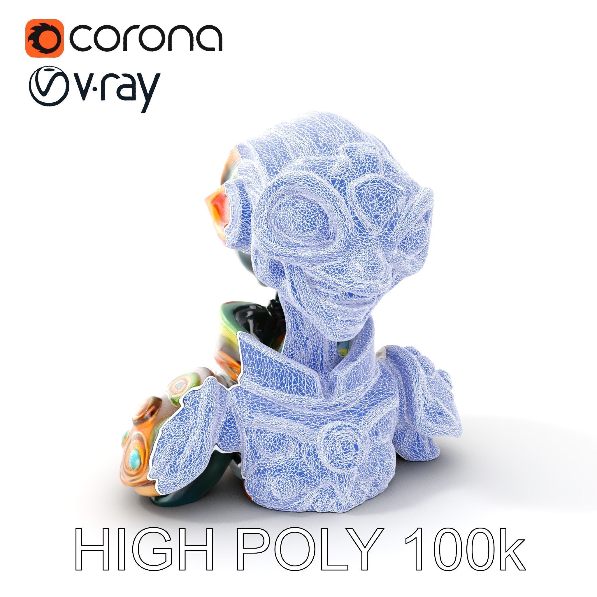 Futuristic Alien Creature Model Pack Low-poly 3D model_30