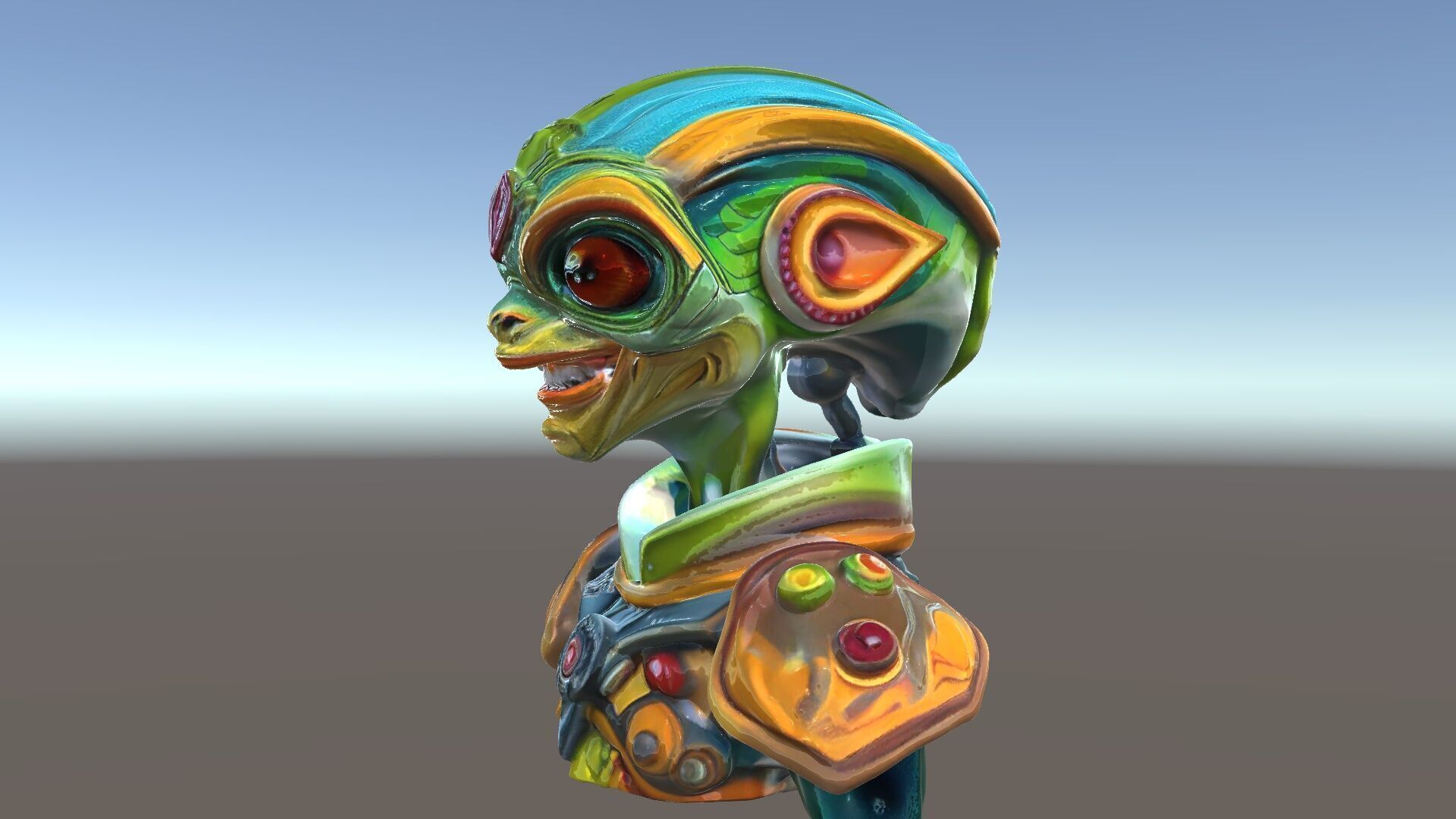 Futuristic Alien Creature Model Pack Low-poly 3D model_5