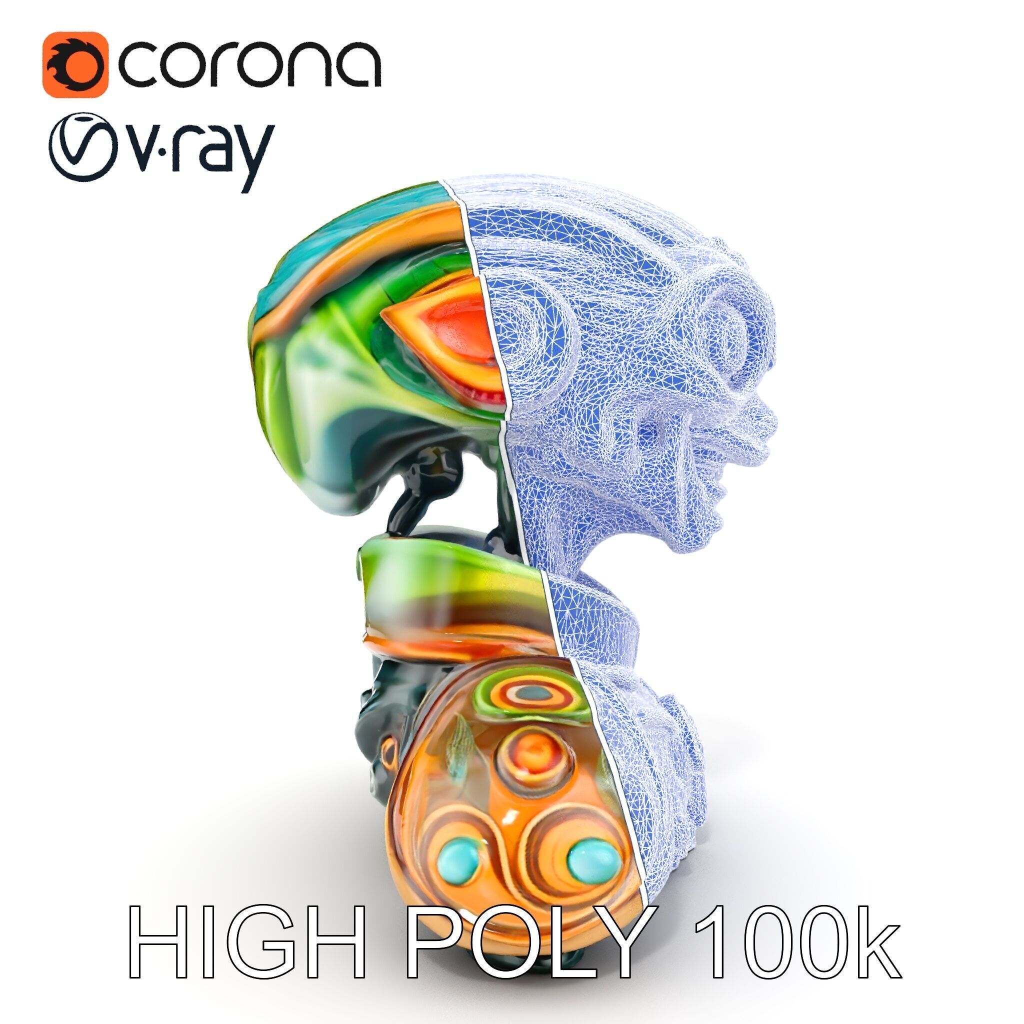 Futuristic Alien Creature Model Pack Low-poly 3D model_20