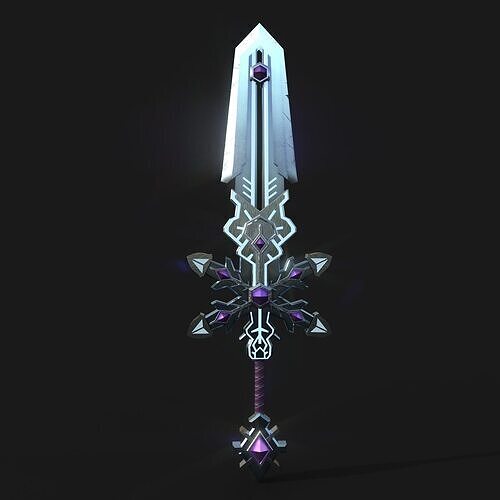 Snowflake Cyber Blade Low-poly 3D model