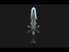 Snowflake Cyber Blade Low-poly 3D model_1