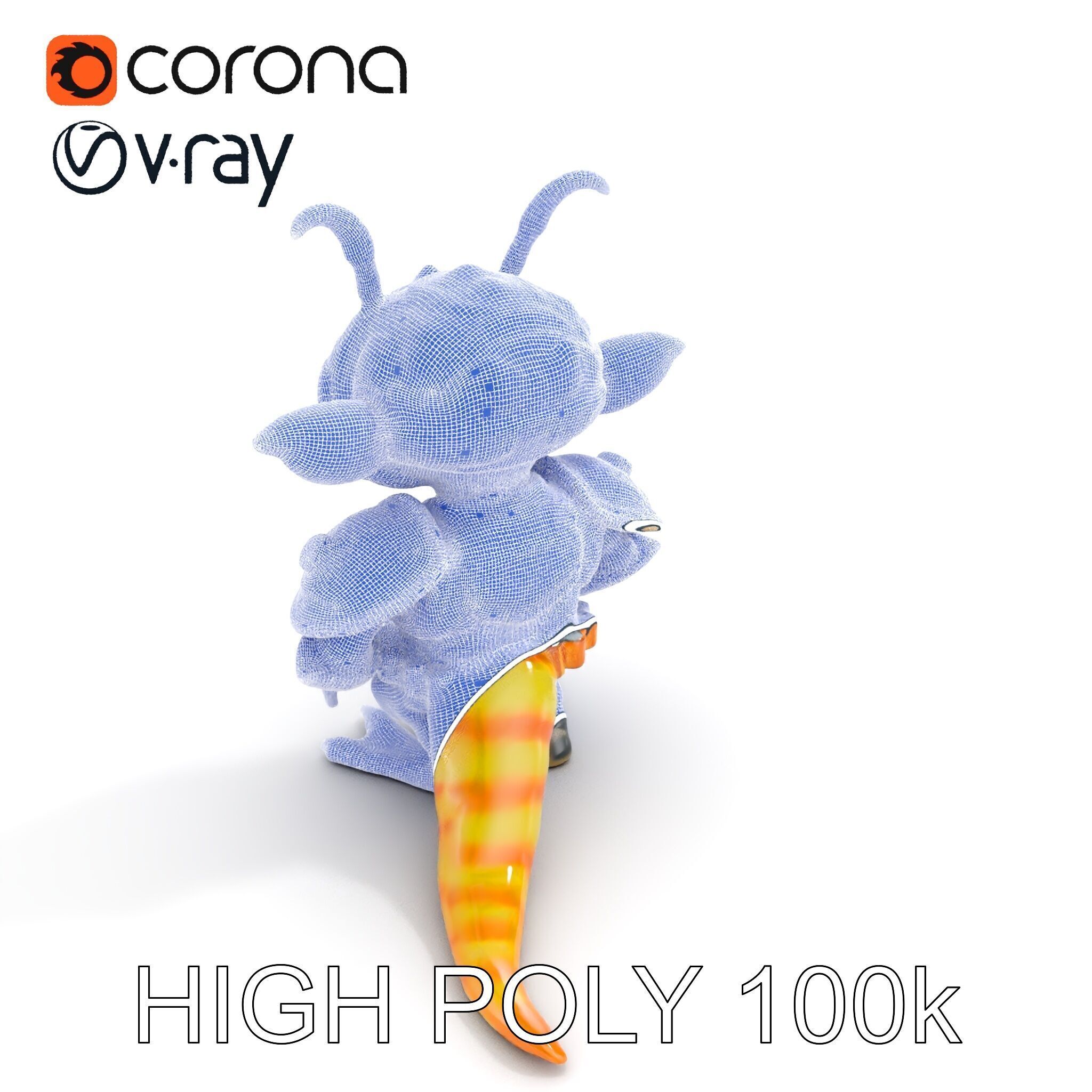 Fantasy Creature Warrior Model Pack with Detailed Armor Low-poly 3D model_32